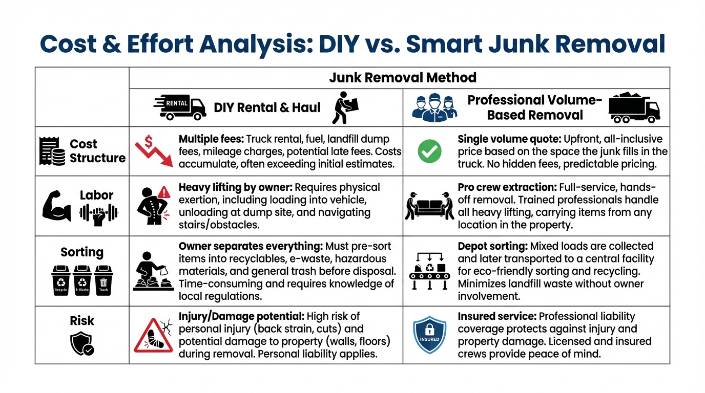 Cost & Effort Analysis: DIY vs. Smart Junk Removal