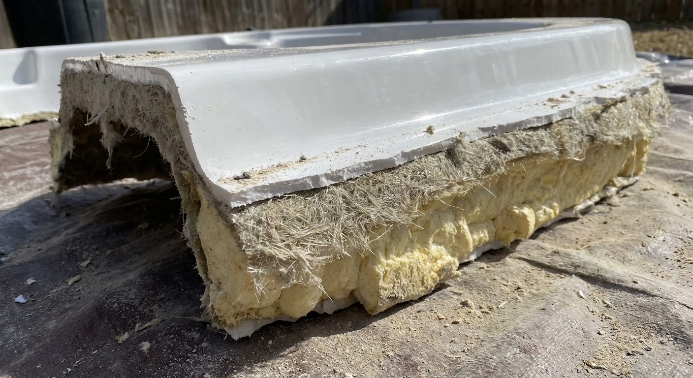 Demolished Tub Cross-Section