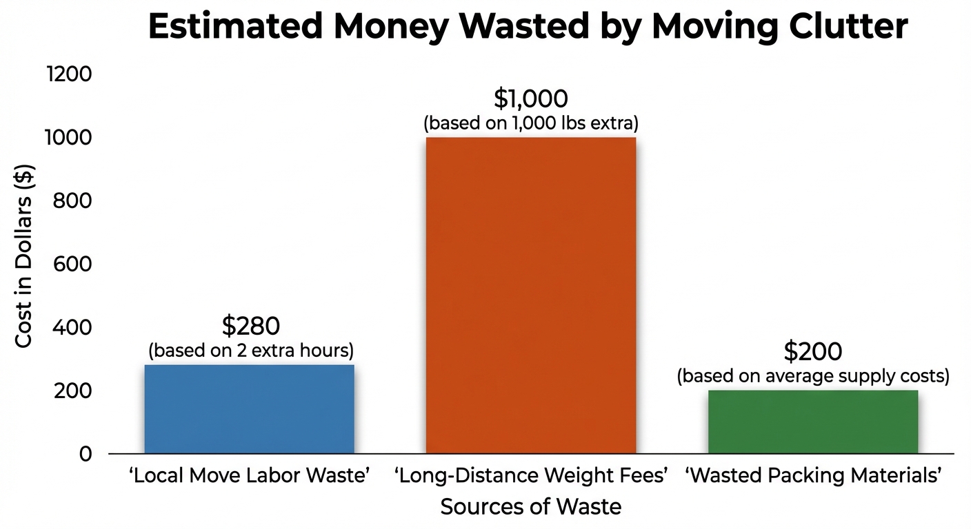 Estimated Money Wasted by Moving Clutter