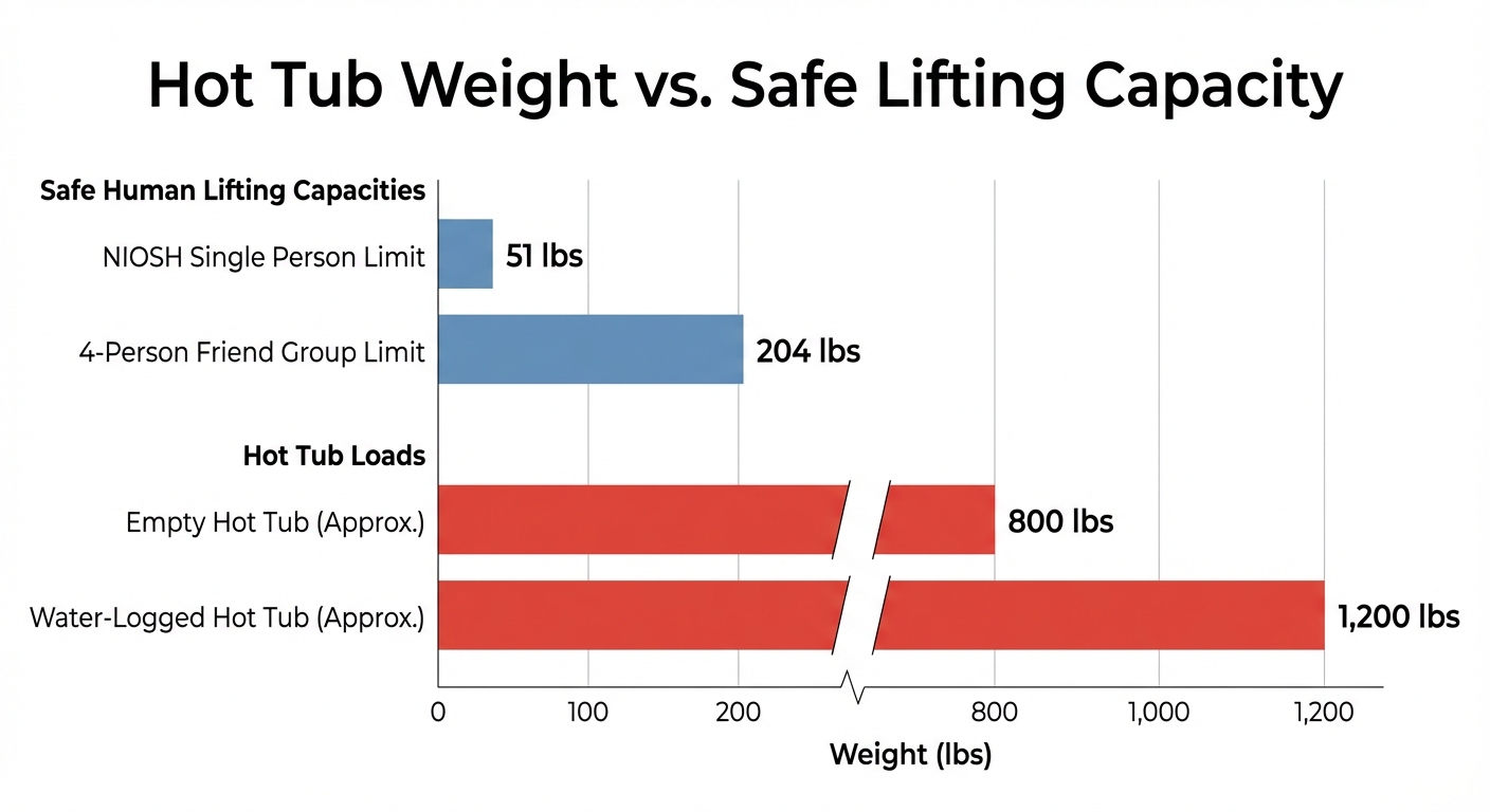 Hot Tub Weight vs. Safe Lifting Capacity