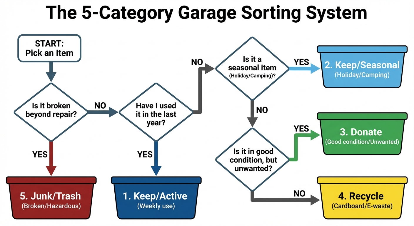 The 5-Category Garage Sorting System